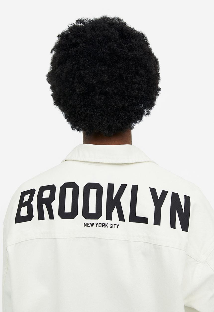 H&M - Oversized fit twill overshirt - white 