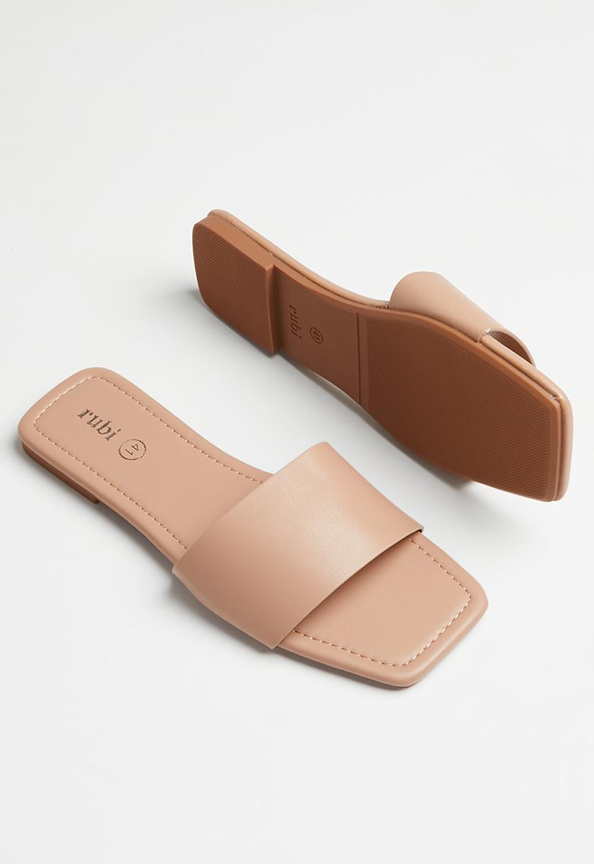 Cotton On - Sarah single vamp slide - beige
