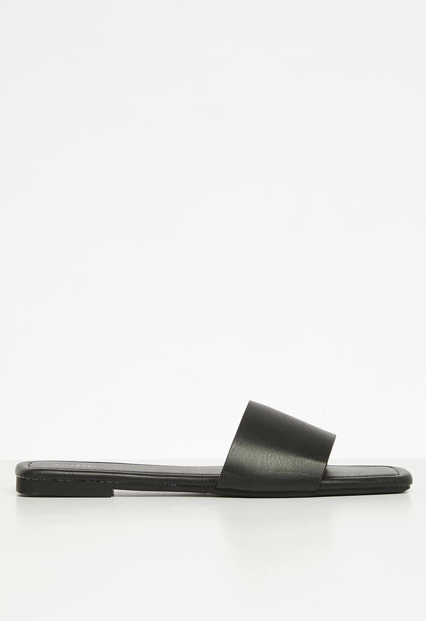Cotton On - Sarah single vamp slide - black