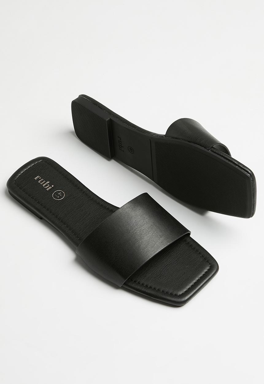Cotton On - Sarah single vamp slide - black