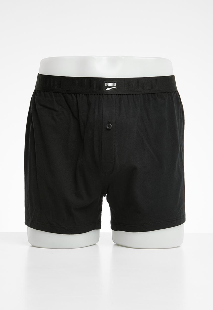 PUMA - Loose fit jersey boxer 2 pack - forest 