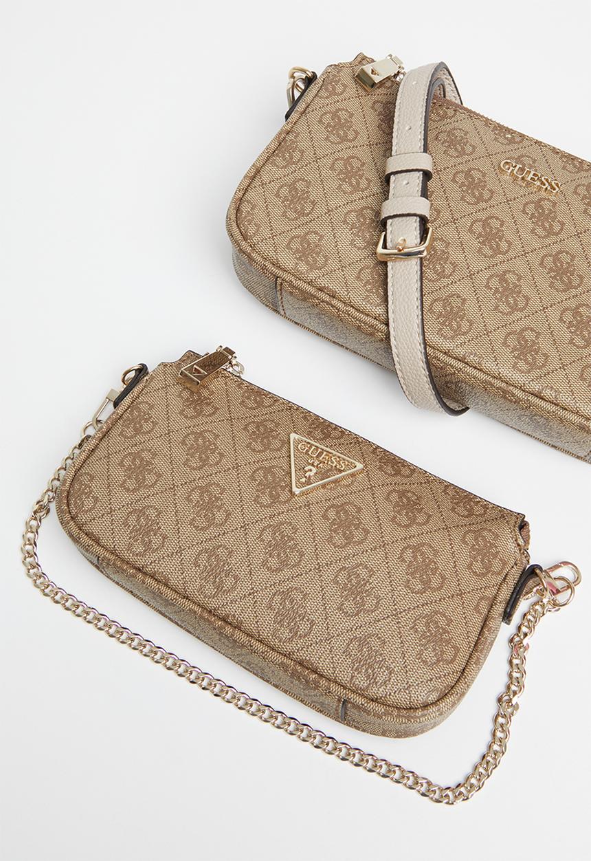 GUESS - Noelle dbl pouch crossbody - latte 