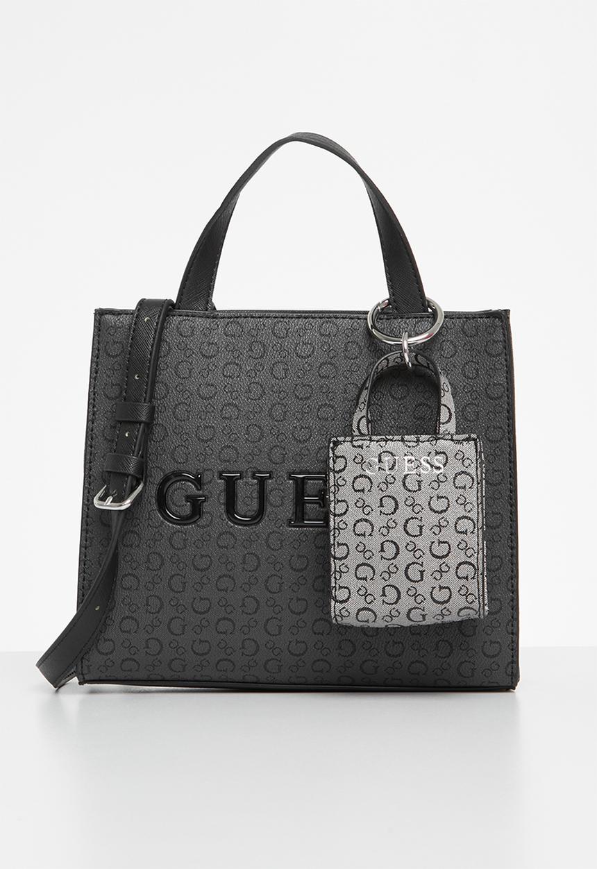 GUESS - Gelber mini tote - black 