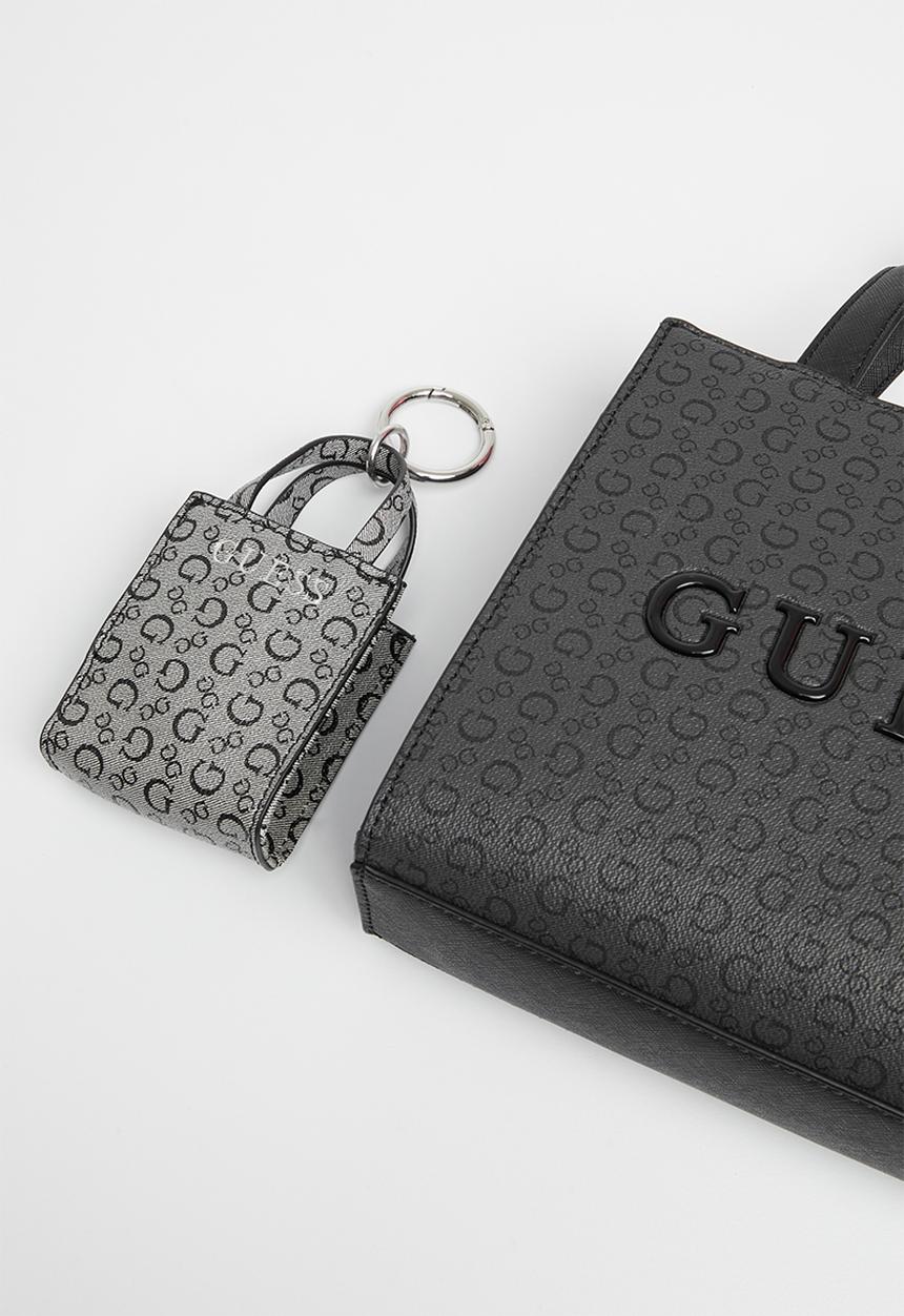 GUESS - Gelber mini tote - black 