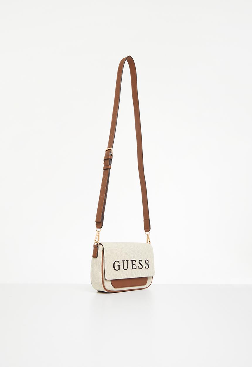 GUESS - Gelber mini crossbody flap - canvas