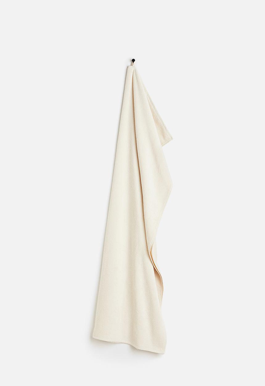 H&M - Cotton terry bath sheet - white