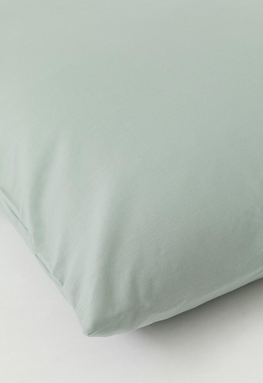 H&M - Cotton pillowcase - sage green