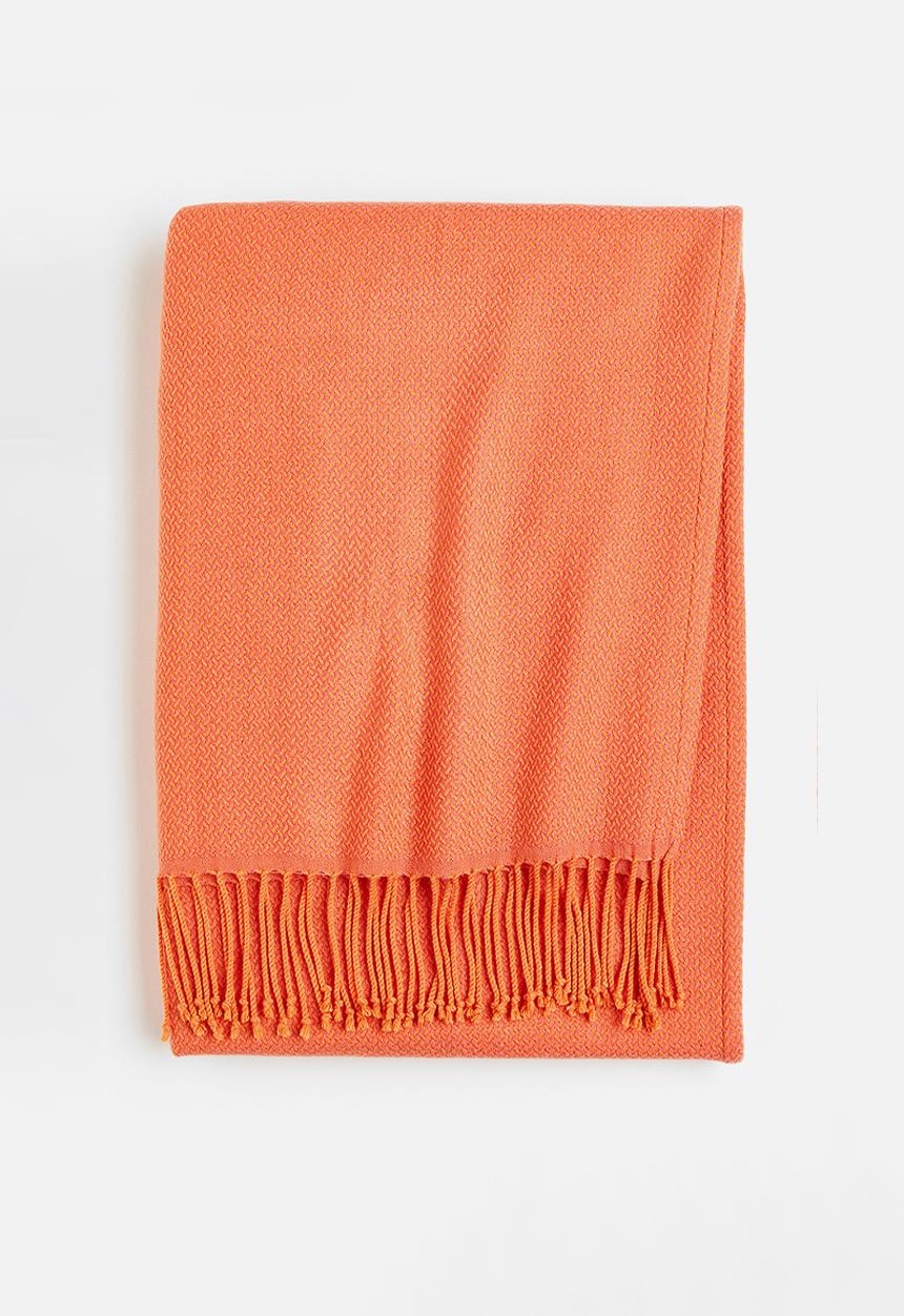 H&M - Jacquard-weave blanket - orange