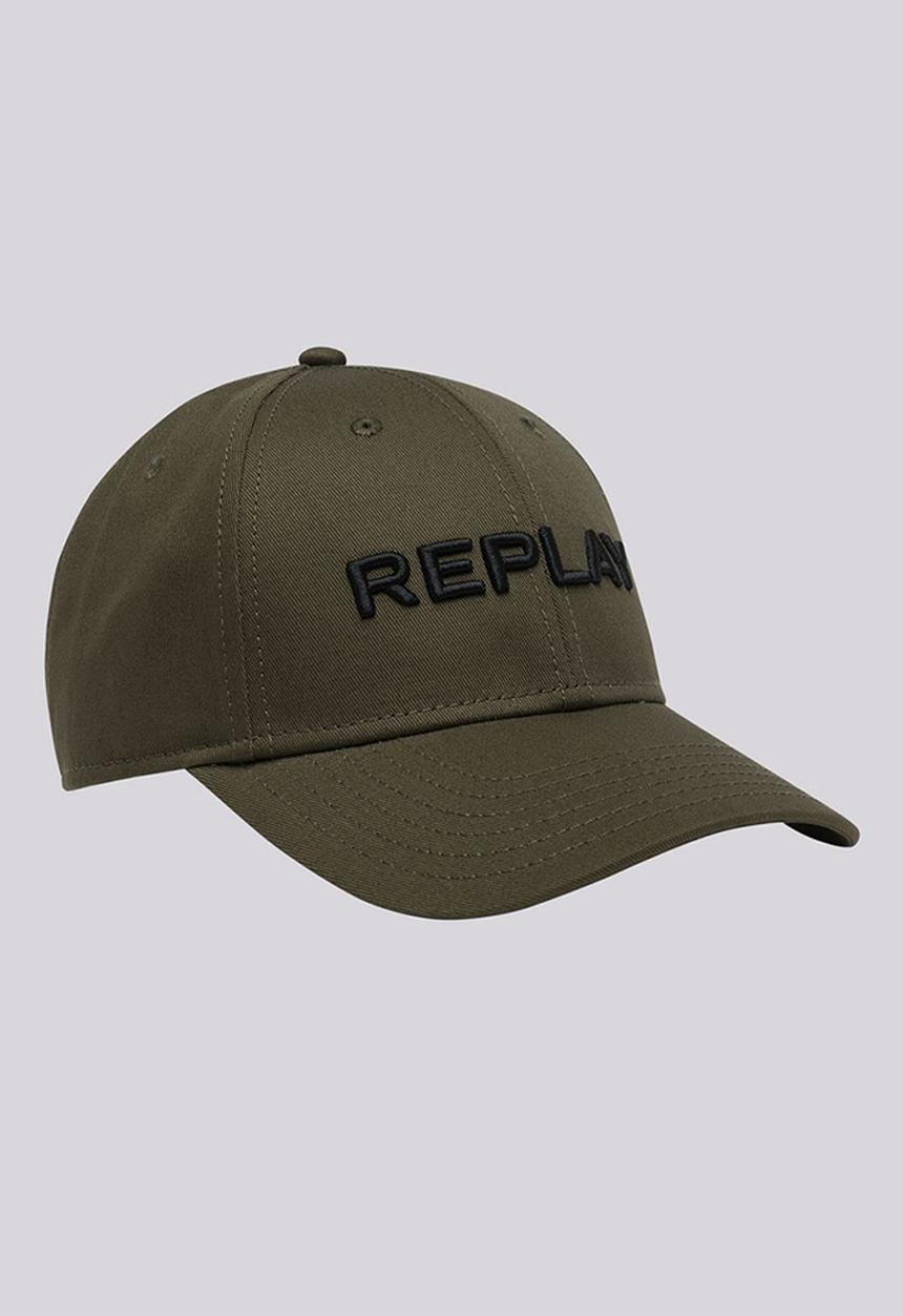 Replay - Replay heavy twill cotton cap - khaki