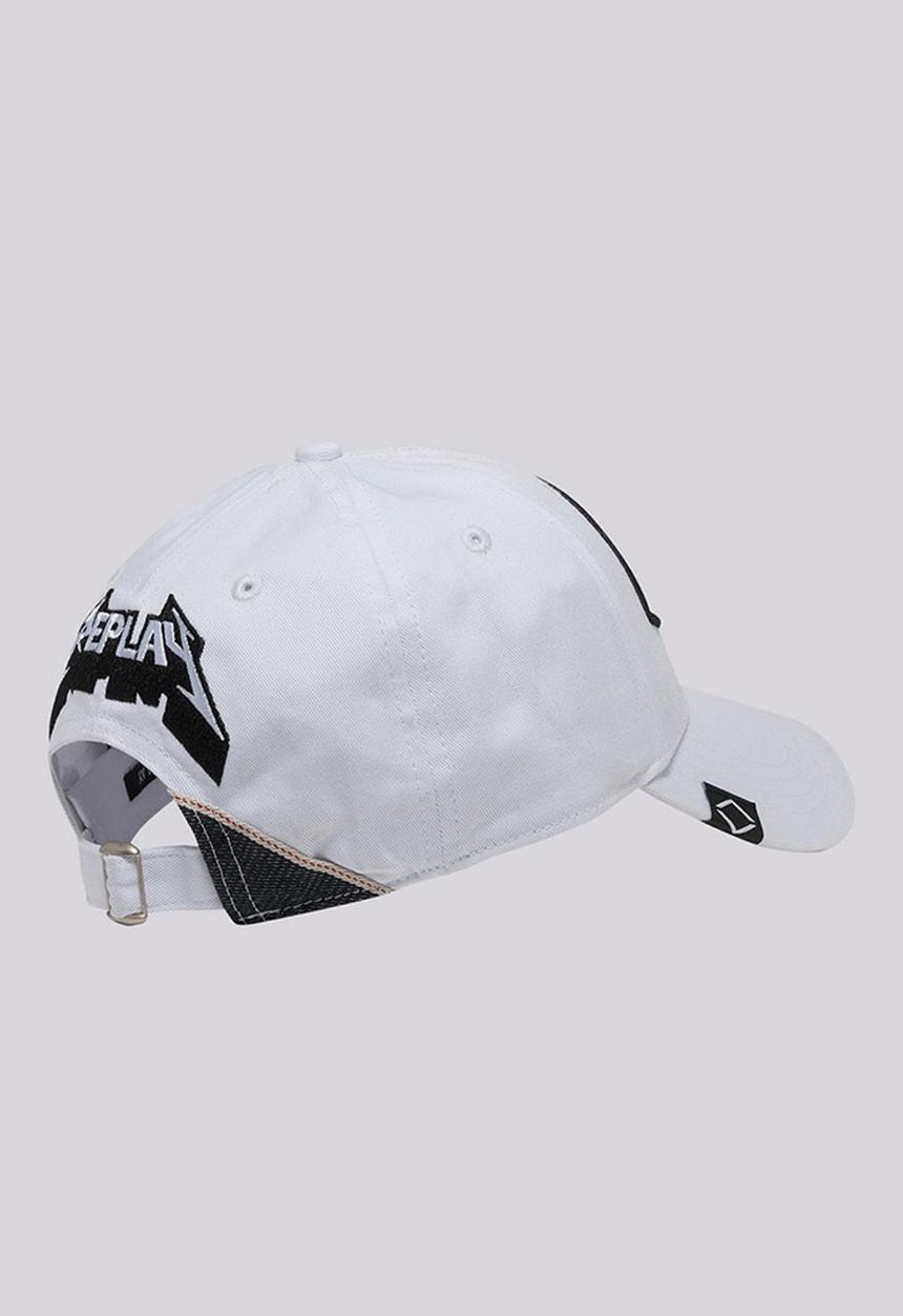 Replay - Replay heavy cotton twill cap - white