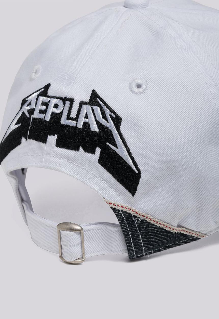 Replay - Replay heavy cotton twill cap - white
