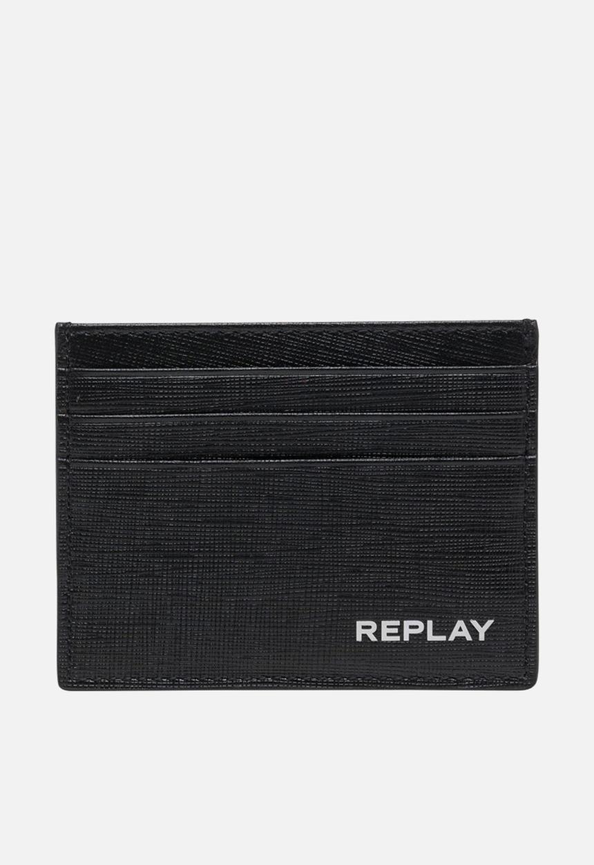 Replay - Saffiano leather card holder - black