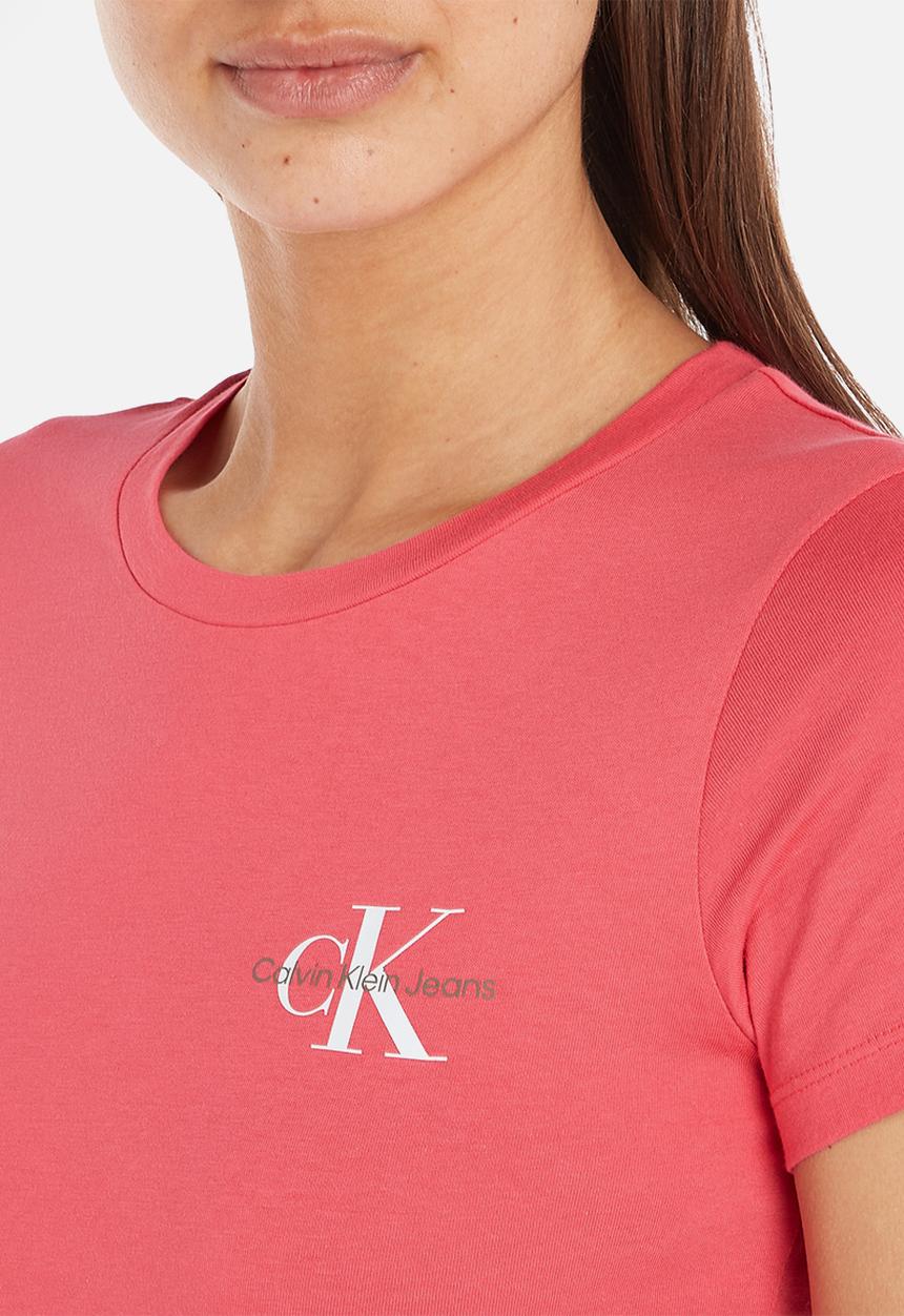 Calvin Klein - 2-Pack monogram slim tee - pink flash/bright white