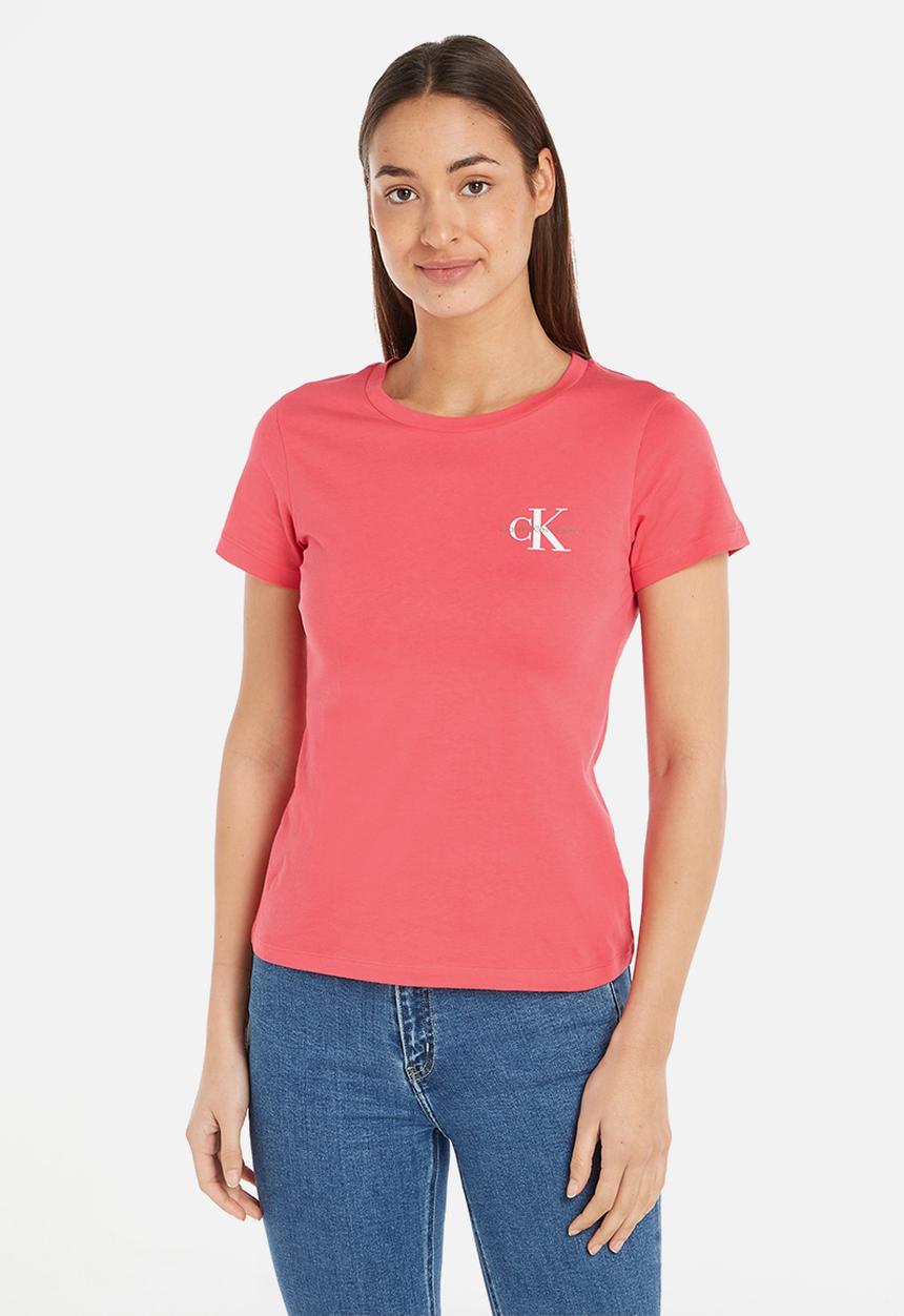 Calvin Klein - 2-Pack monogram slim tee - pink flash/bright white