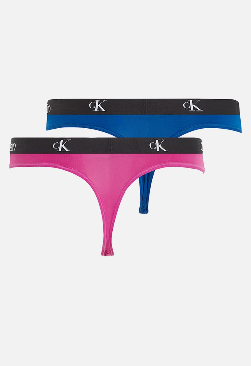 Calvin Klein - Modern thong 2 pack - blue & palace pink
