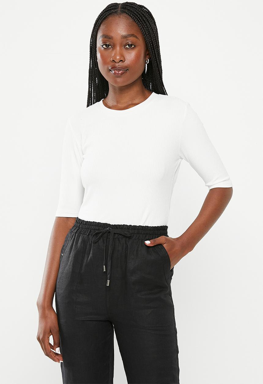 Me&B - Knit top with ballerina sleeve - white