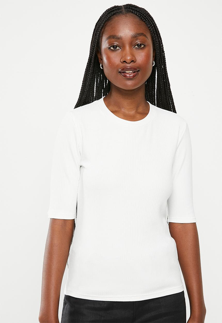 Me&B - Knit top with ballerina sleeve - white