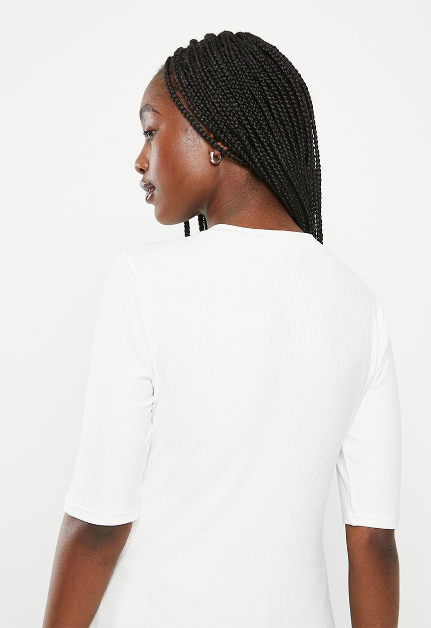 Me&B - Knit top with ballerina sleeve - white