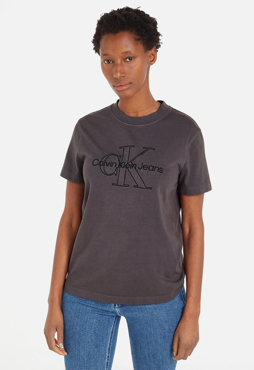 Calvin Klein - Mono logo tee - washed black