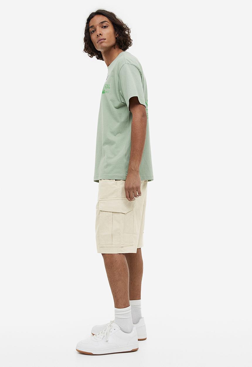 H&M - Regular fit twill cargo shorts - beige