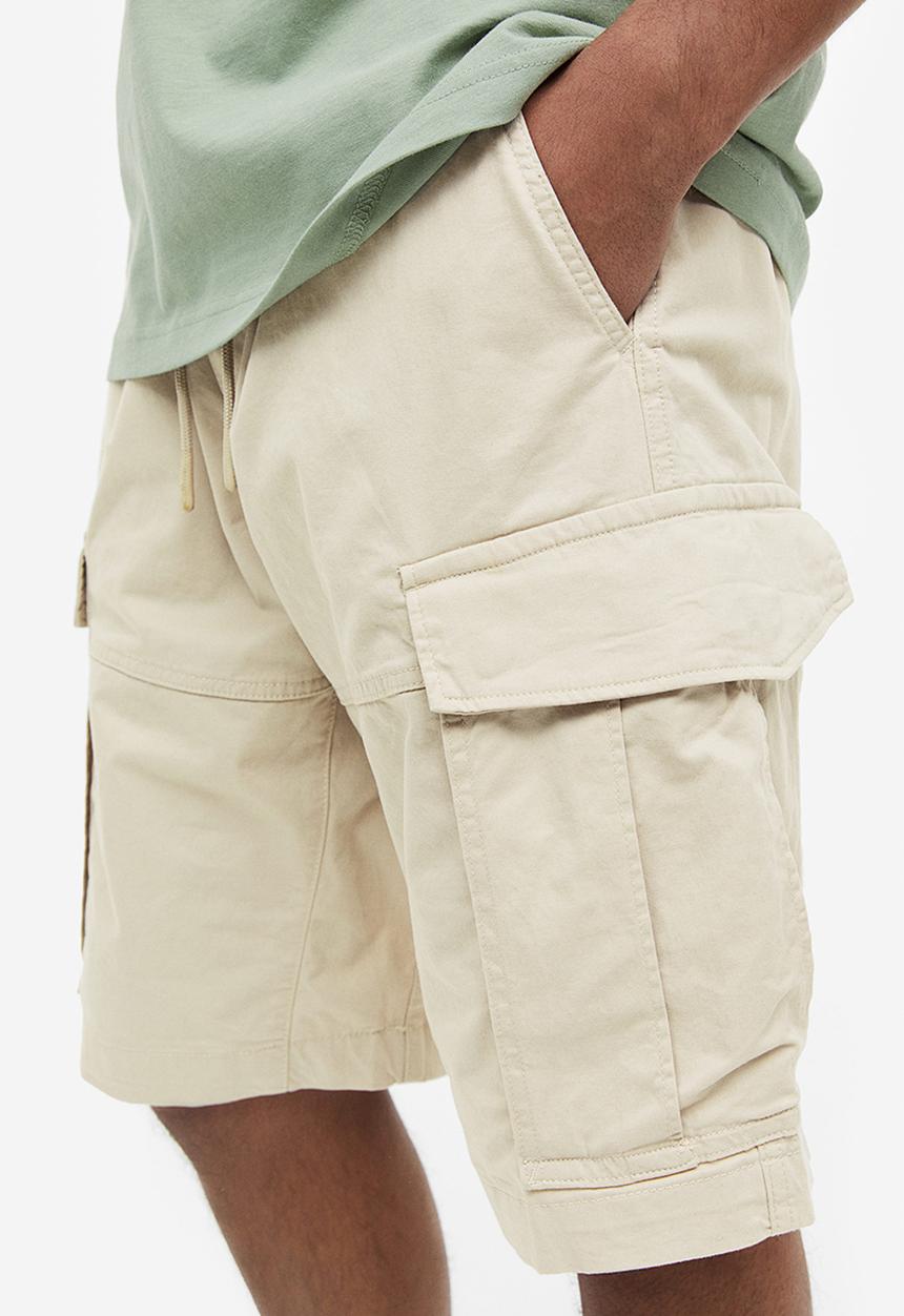H&M - Regular fit twill cargo shorts - beige