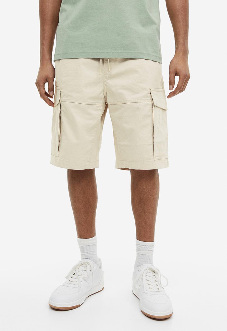 H&M - Regular fit twill cargo shorts - beige