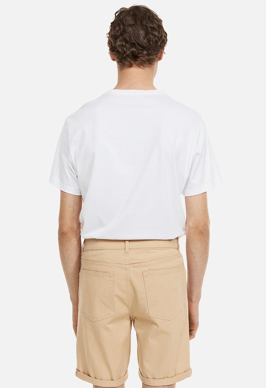 H&M - Slim fit cotton twill shorts - beige