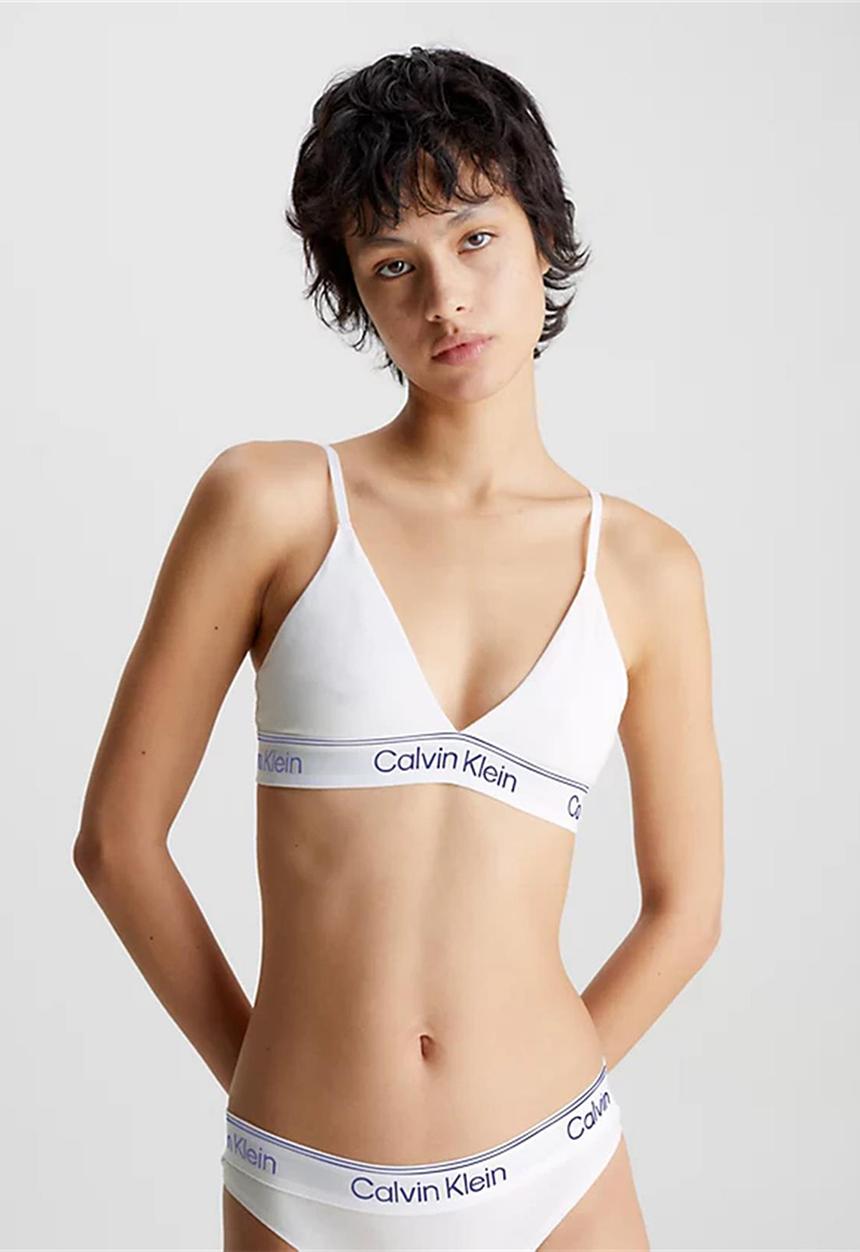 Calvin Klein - Lght lined triangle - white