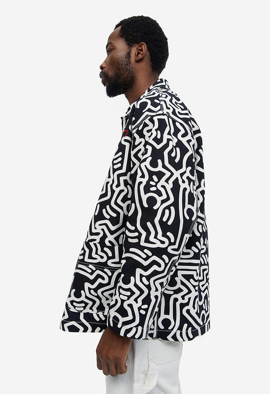 H&M - Water-repellent coach jacket - white & black