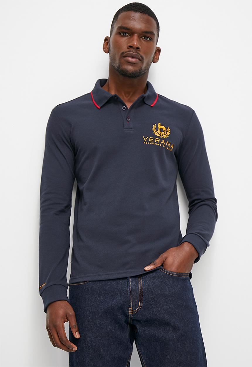 Verana - Fashion golfer with chest badge - navy