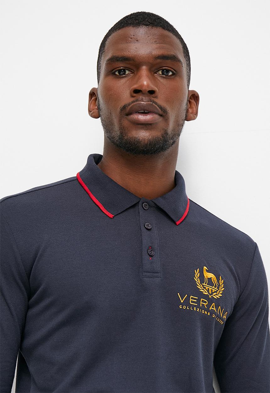 Verana - Fashion golfer with chest badge - navy