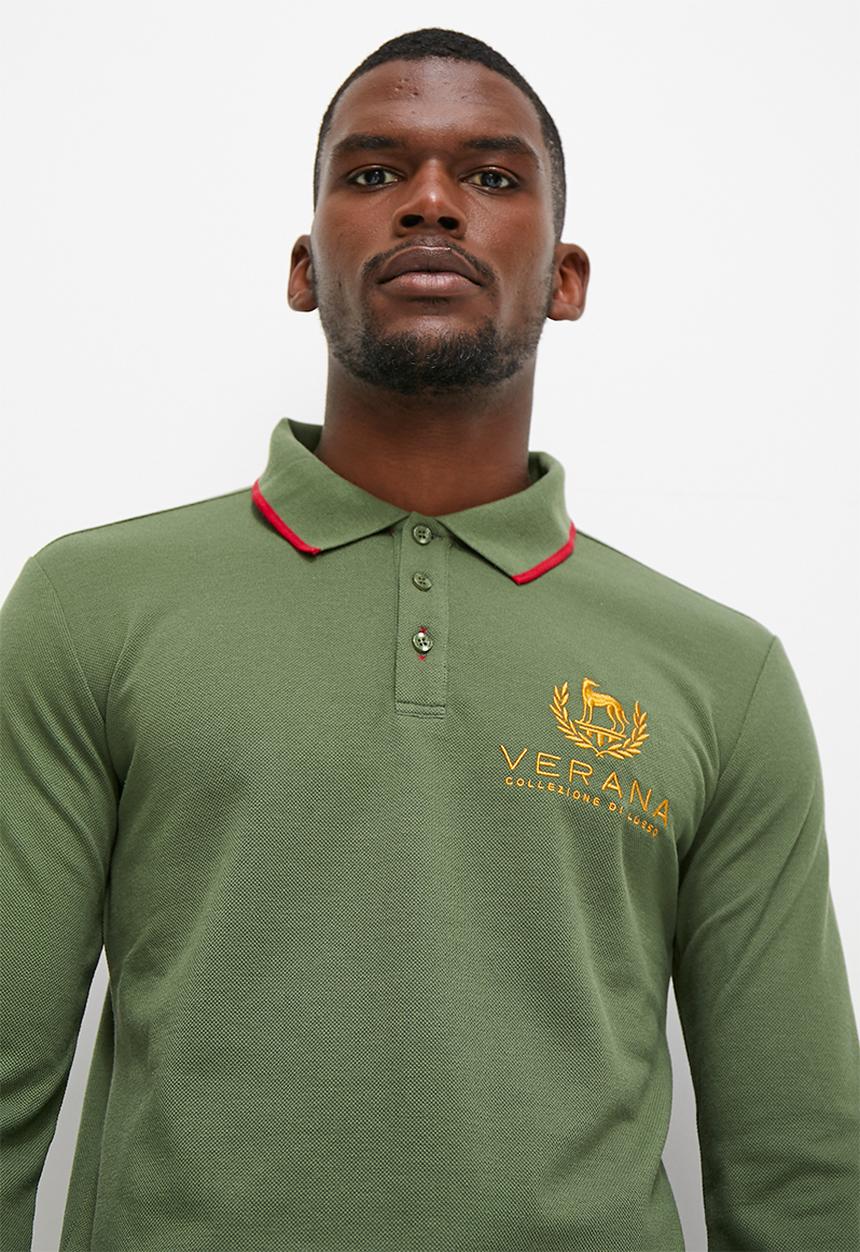 Verana - Fashion golfer with chest badge - fatigue