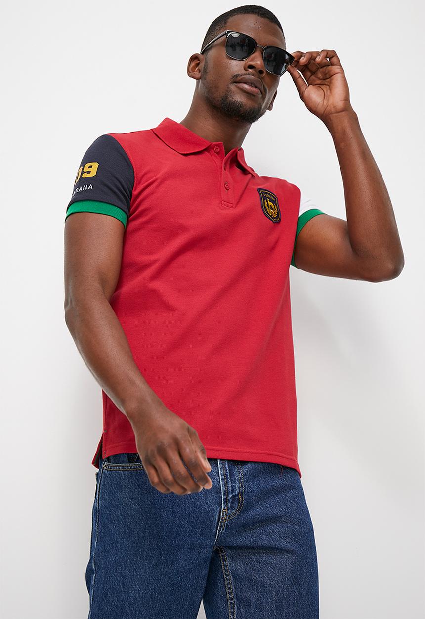 Verana - Fashion colourblock golfer - racecar red