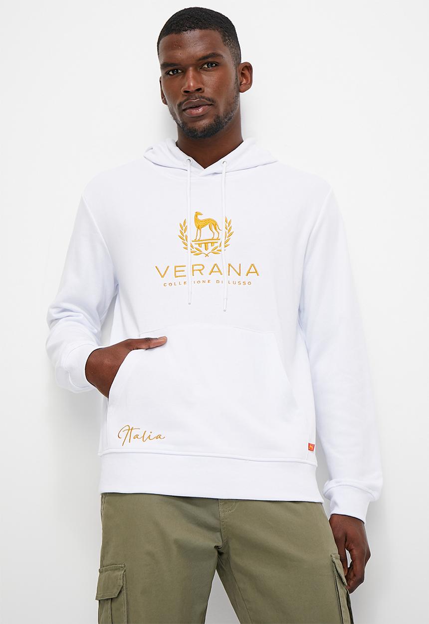 Verana - Branded fashion hoodie - white