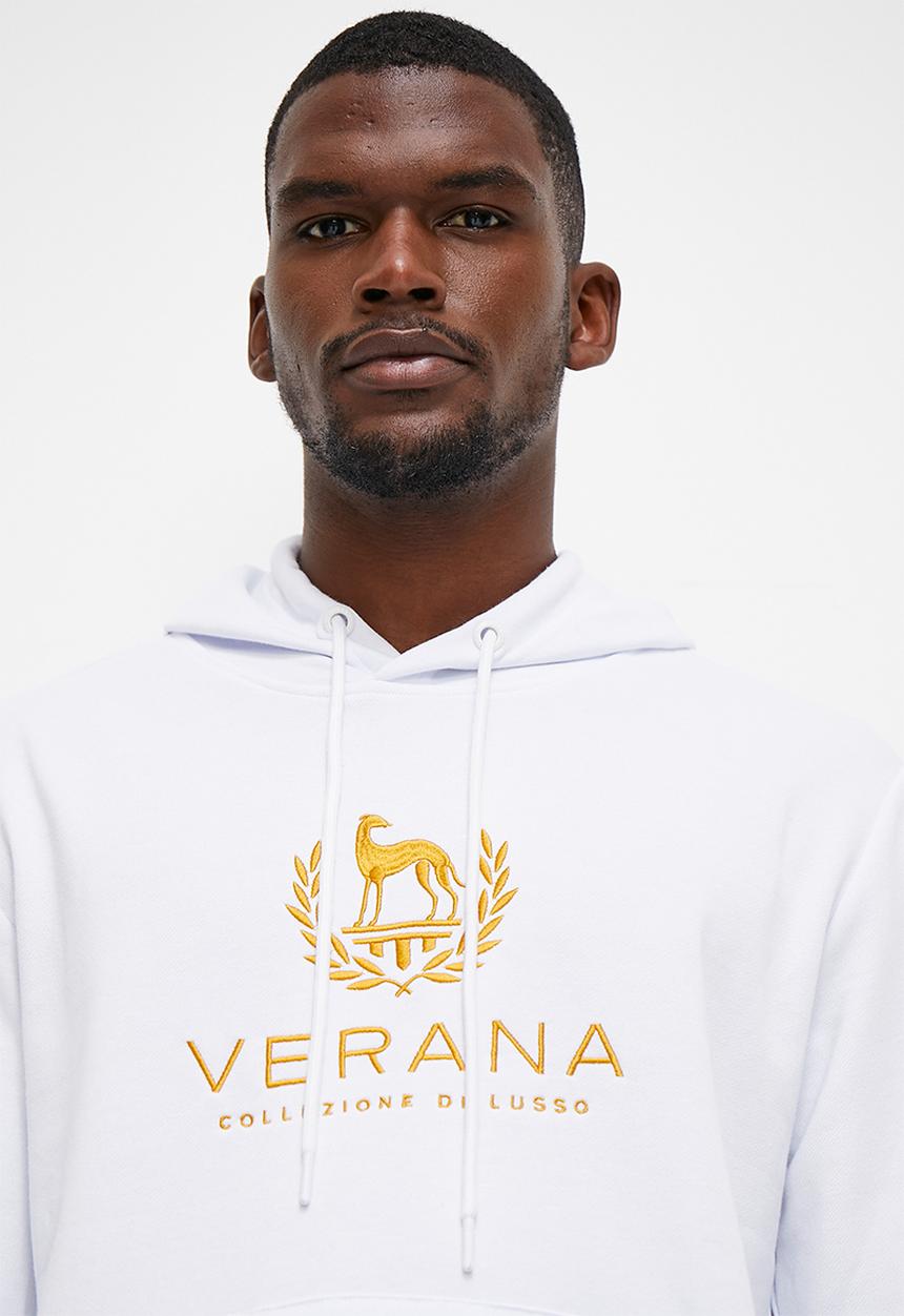 Verana - Branded fashion hoodie - white