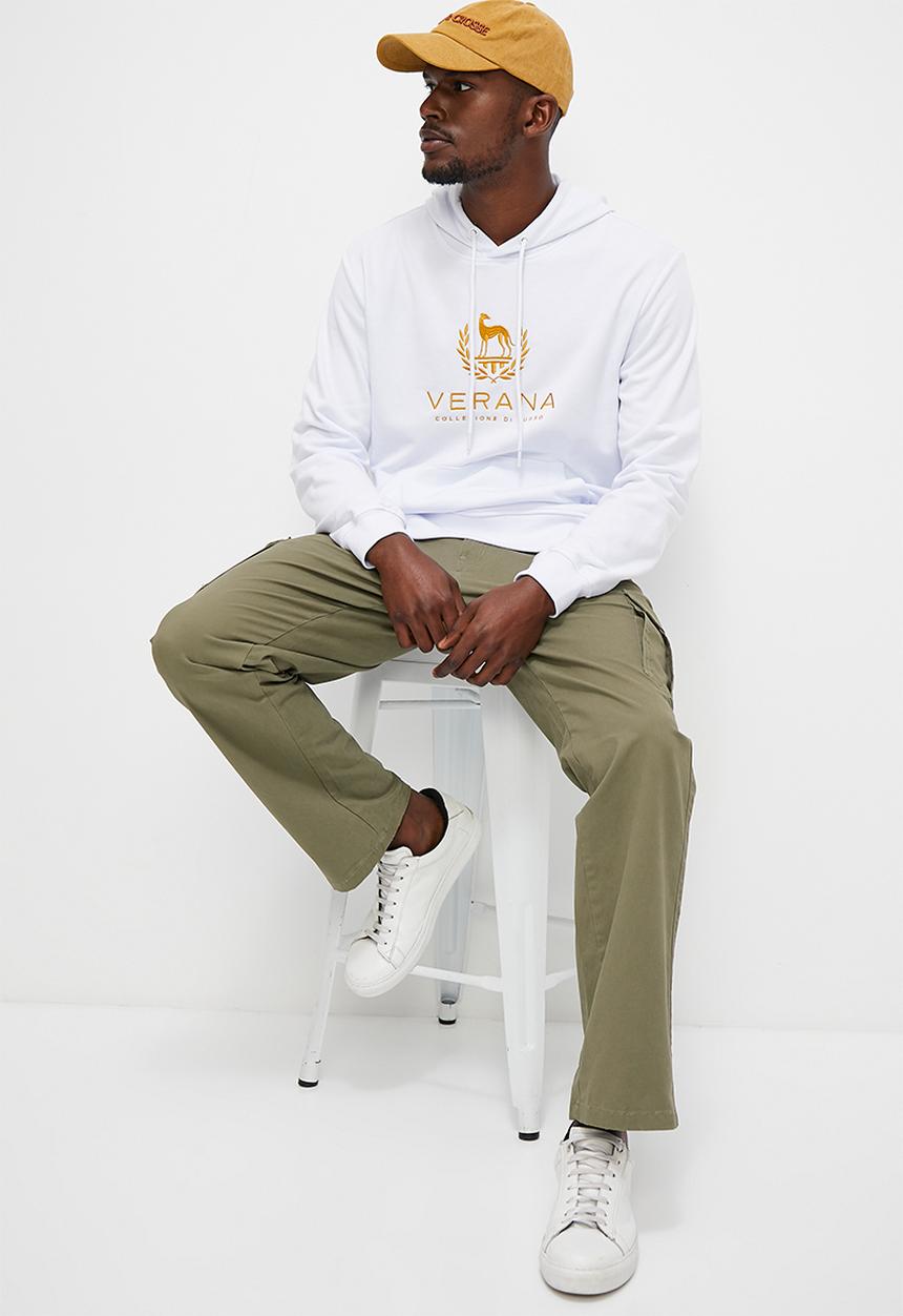 Verana - Branded fashion hoodie - white