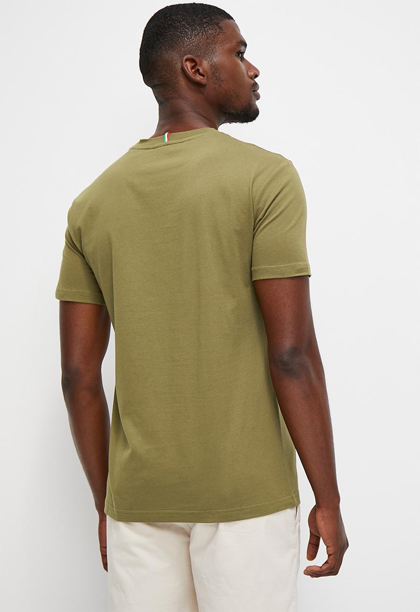 Verana - Tonal embroidered crew neck tee - fatigue