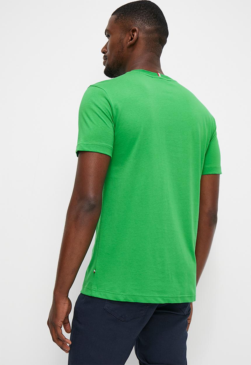 Verana - Premium embroidered crew neck tee - green