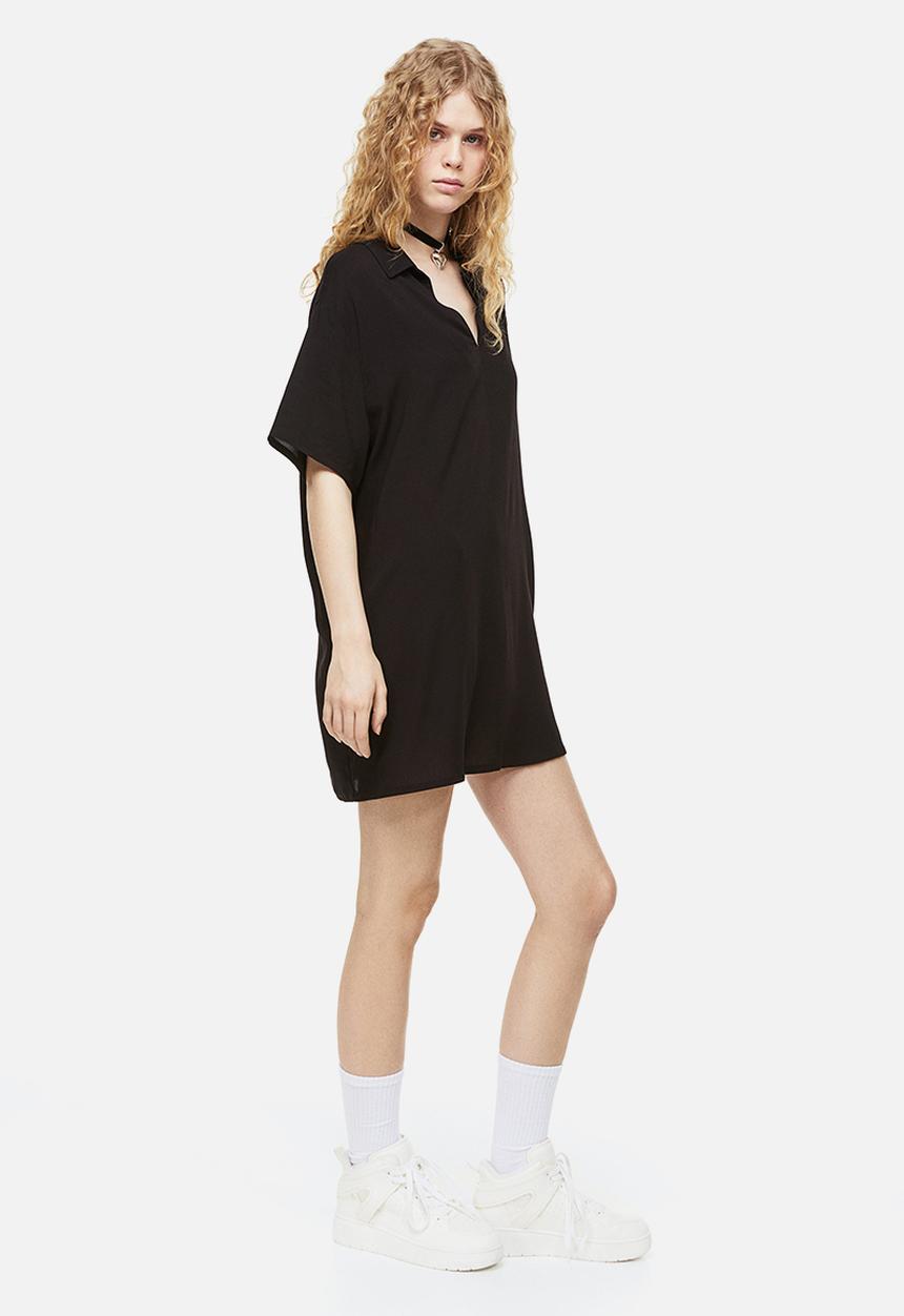 H&M - Popover shirt dress - black