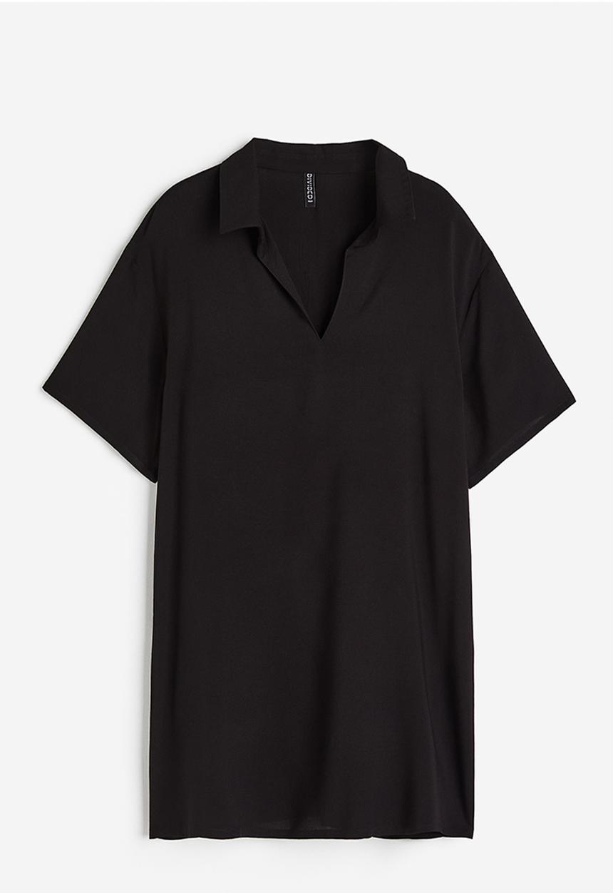 H&M - Popover shirt dress - black