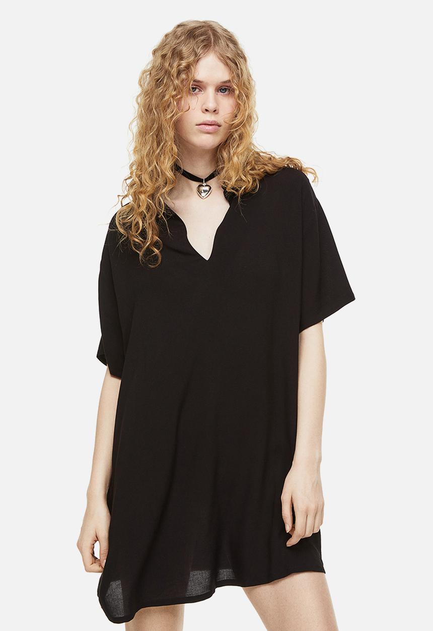 H&M - Popover shirt dress - black