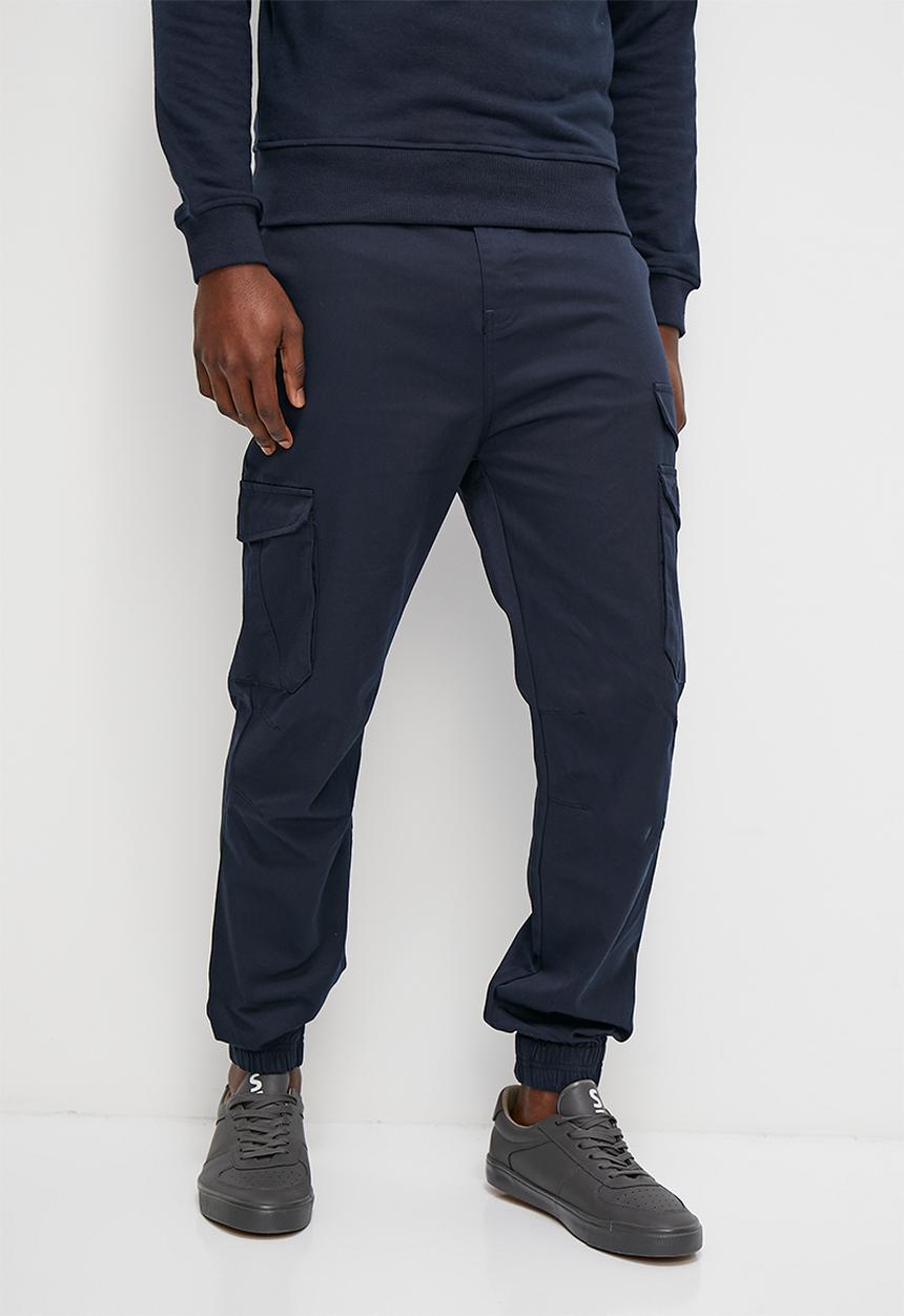 Verana - Twill jogger fashion slim pants - navy