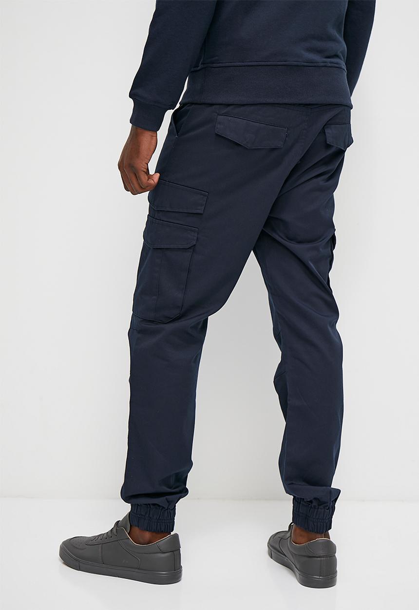 Verana - Twill jogger fashion slim pants - navy