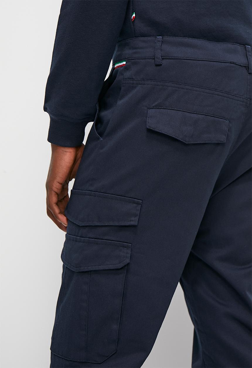 Verana - Twill jogger fashion slim pants - navy