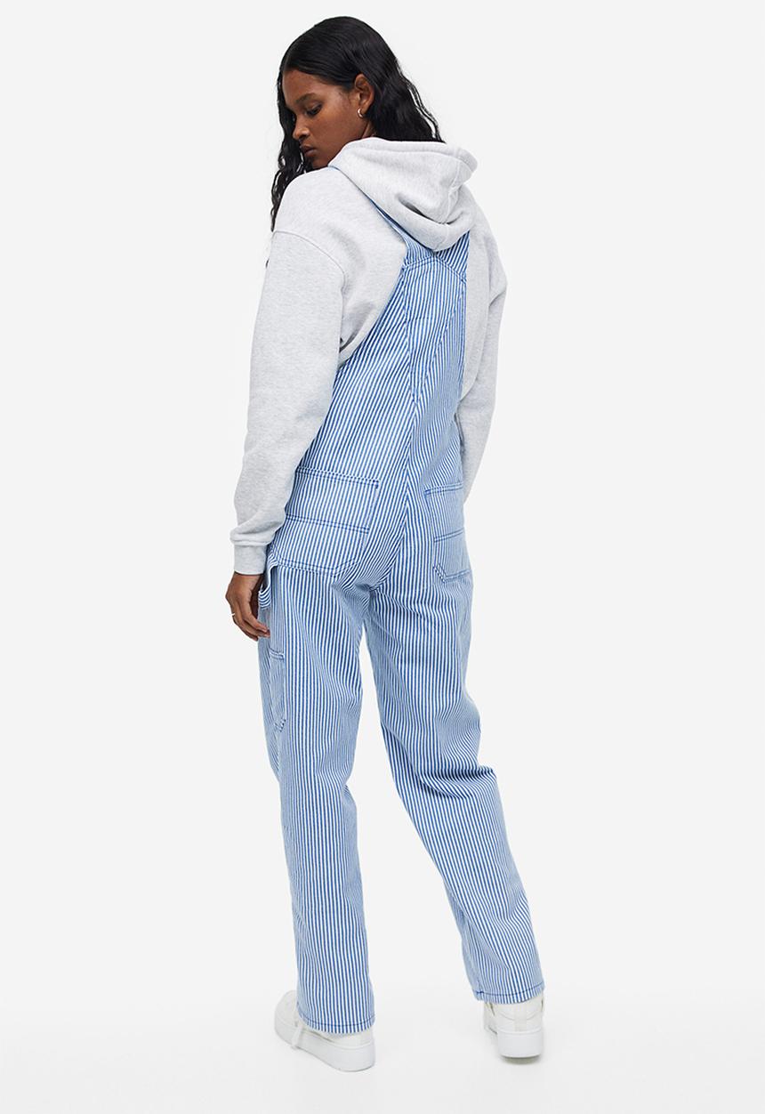 H&M - Twill dungarees - blue/striped