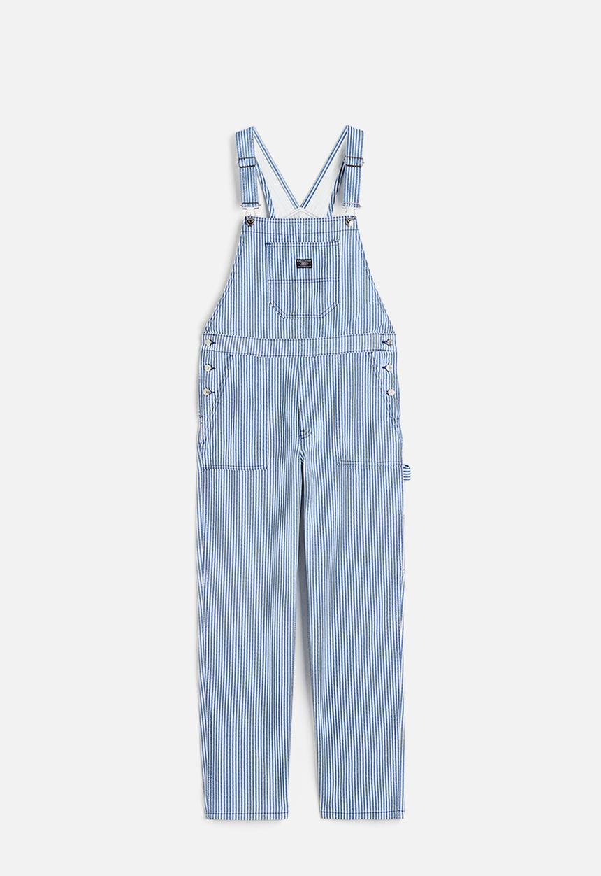 H&M - Twill dungarees - blue/striped