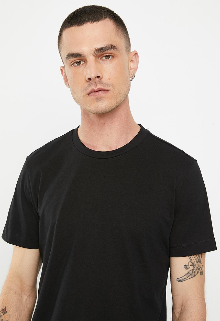 MANGO - T-shirt cherlo - black