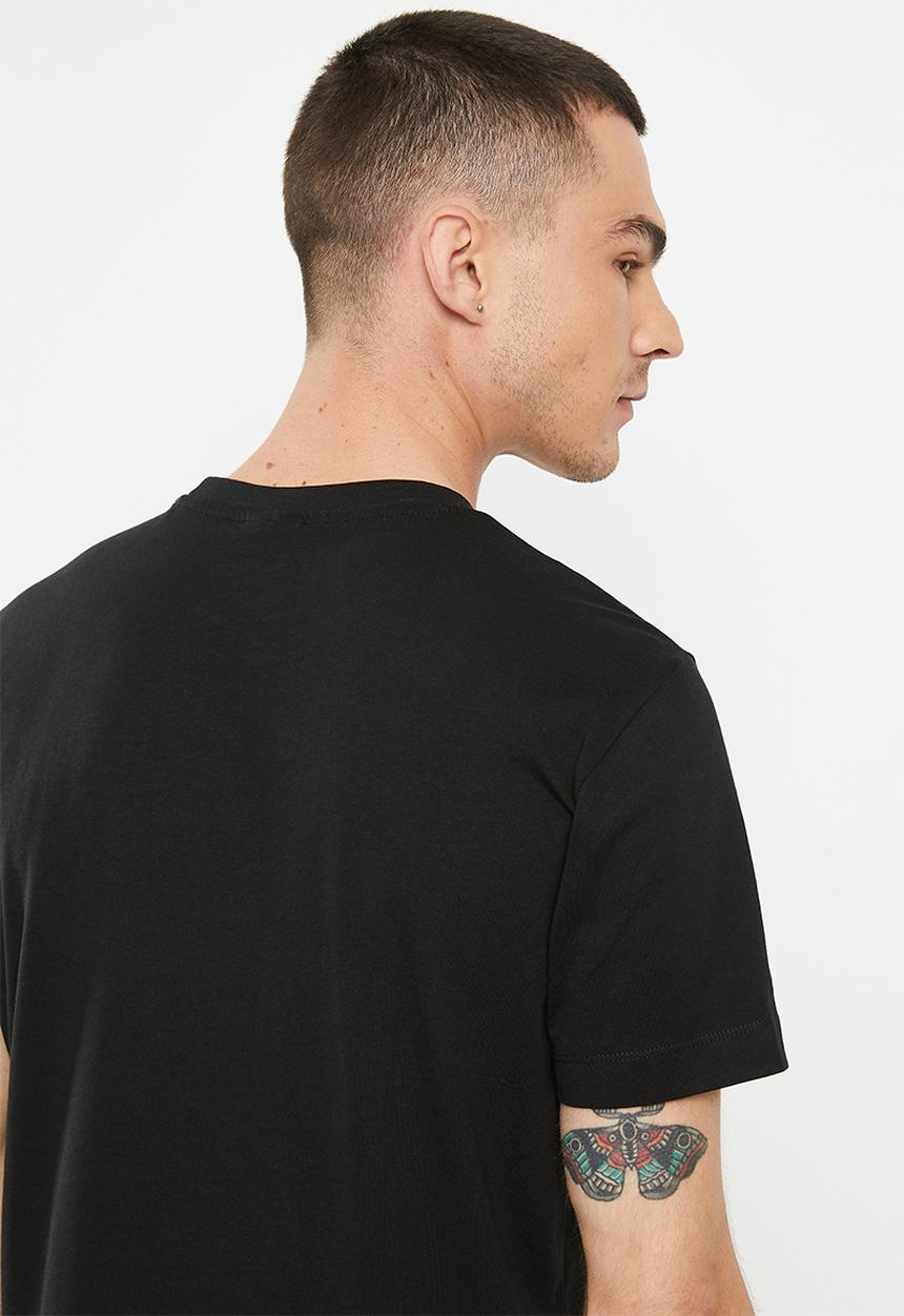 MANGO - T-shirt cherlo - black