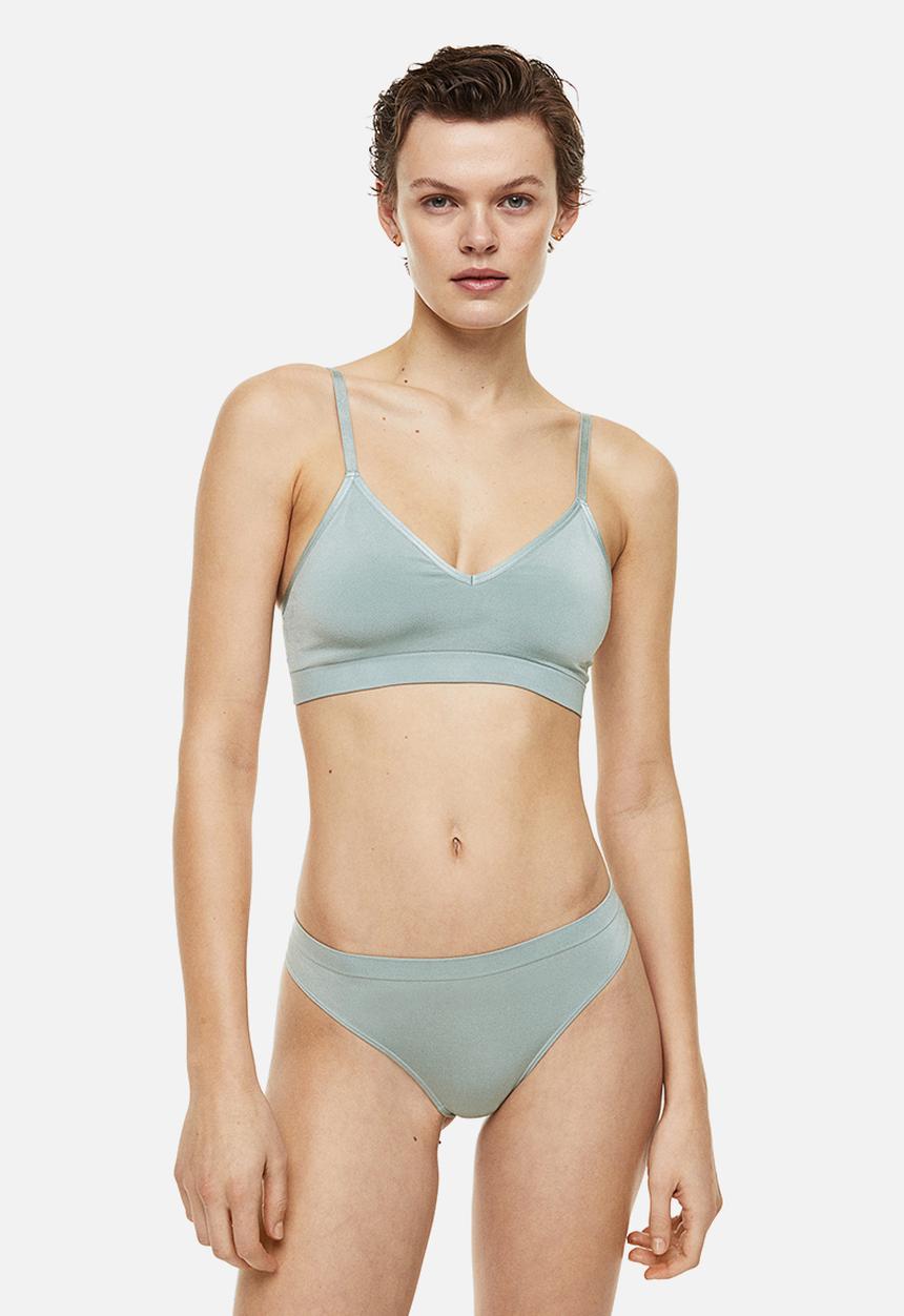 H&M - 2 Pack seamless briefs - dark turquoise & light turquoise