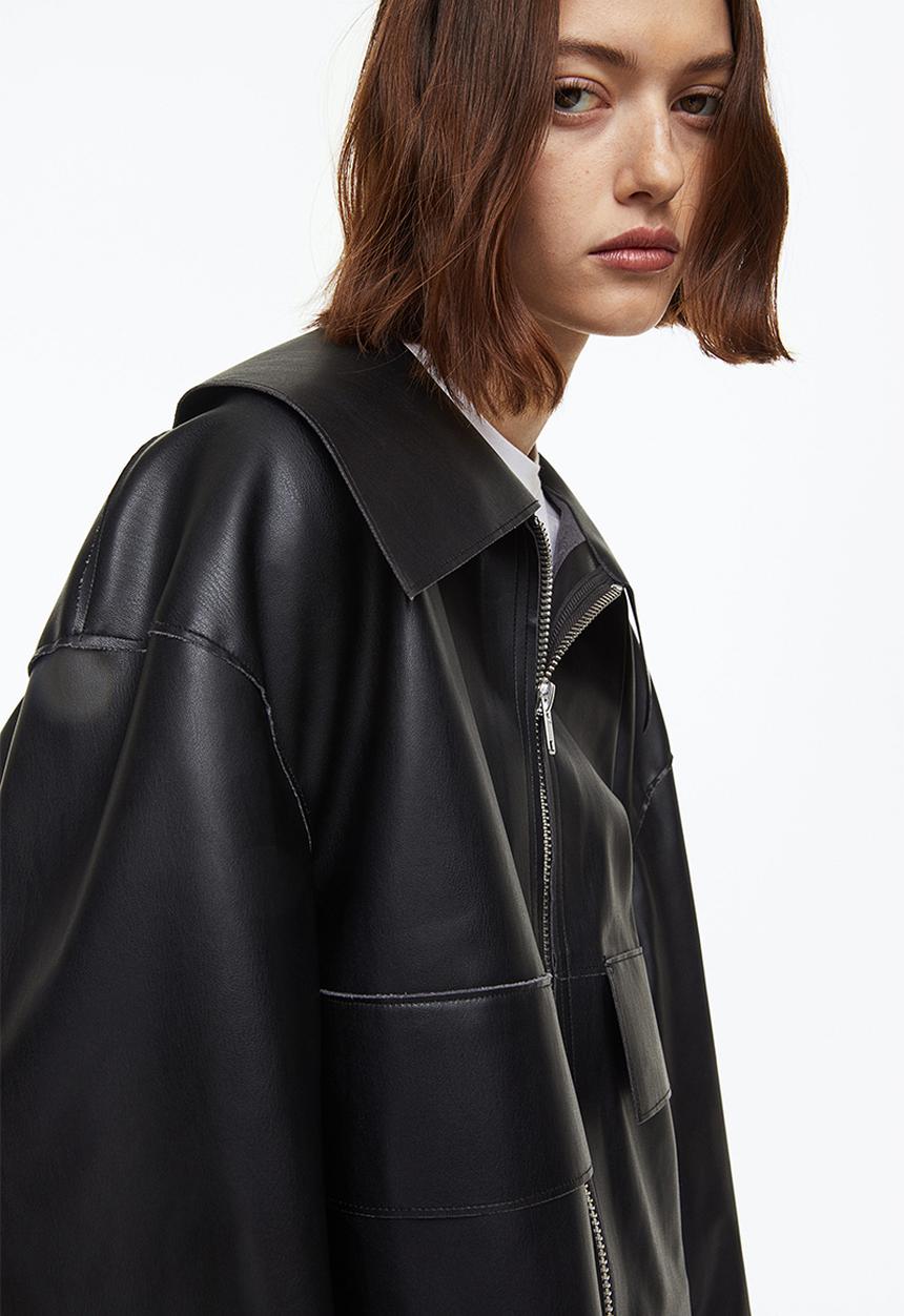 H&M - Oversized jacket - black